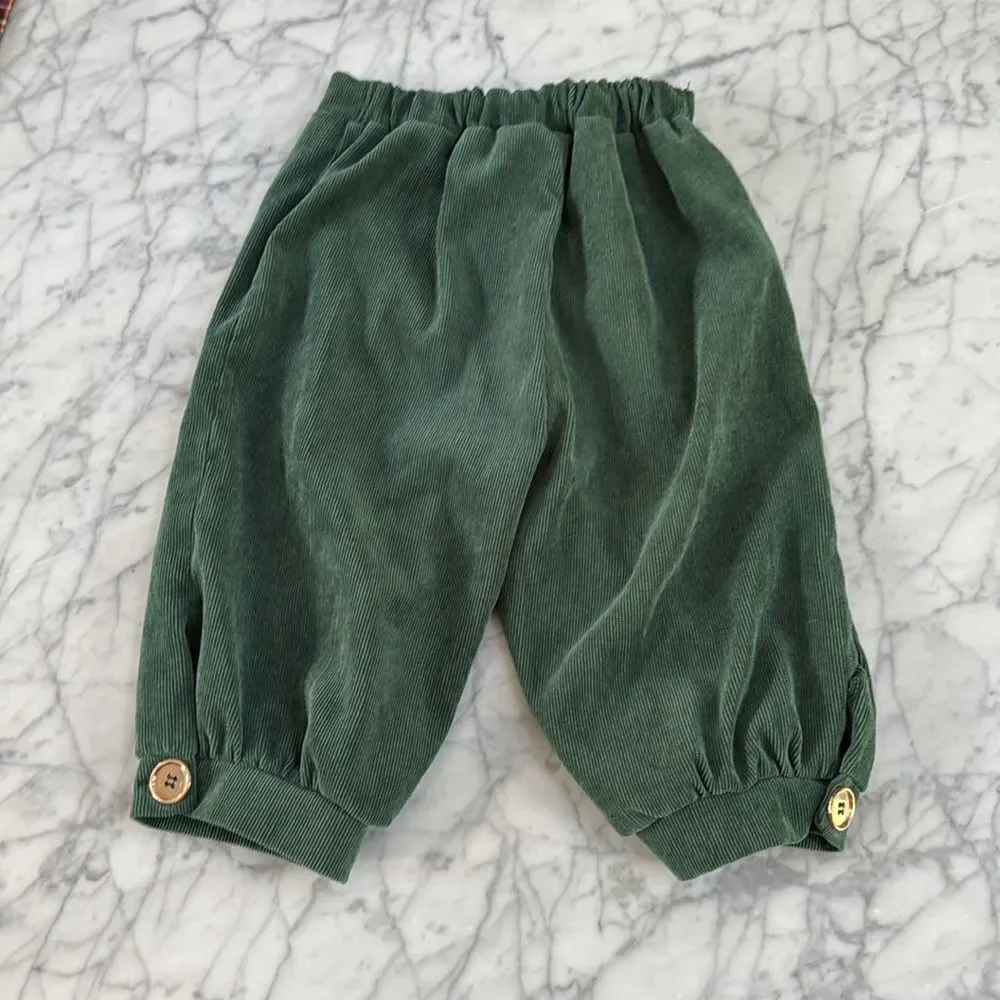 Boys Christmas Holiday Outfit 4-Piece Boys Plaid Shirt & Green Pants